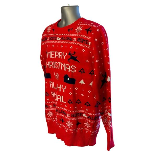 Home Alone Merry Christmas Ya Filthy Animal Ugly Christmas Sweater Size XL - Picture 3 of 10